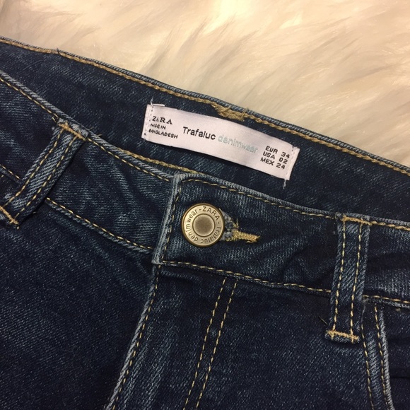 Zara Shorts Zara Trafaluc Denim Highwaisted Cuffed Shorts 2new